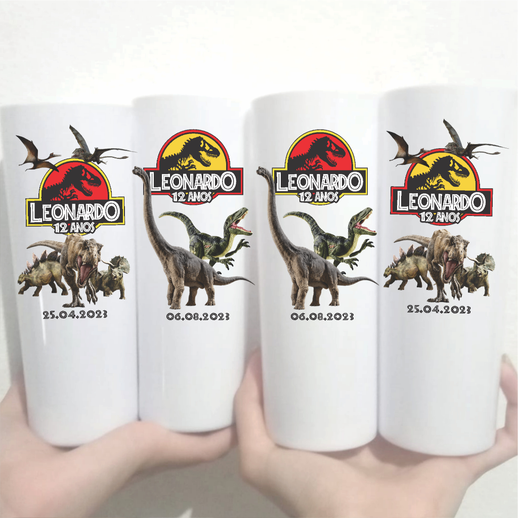 100 Copos Personalizados JURASSIC PARQUE MUNDO  Aniversário JURASSIC PARK Dinossauro Lembrancinha