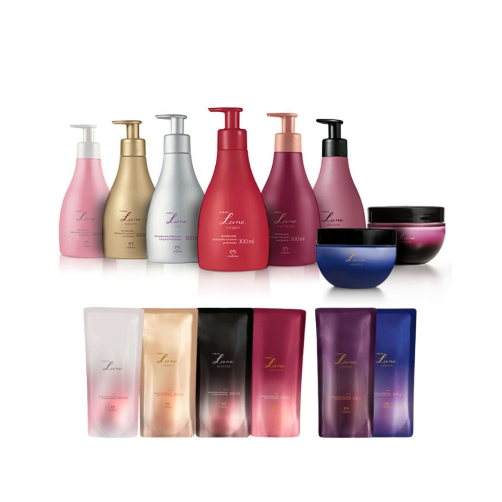 Natura Desodorante Luna Hidratante Corporal Perfumado Produto Vegano Regular Refil