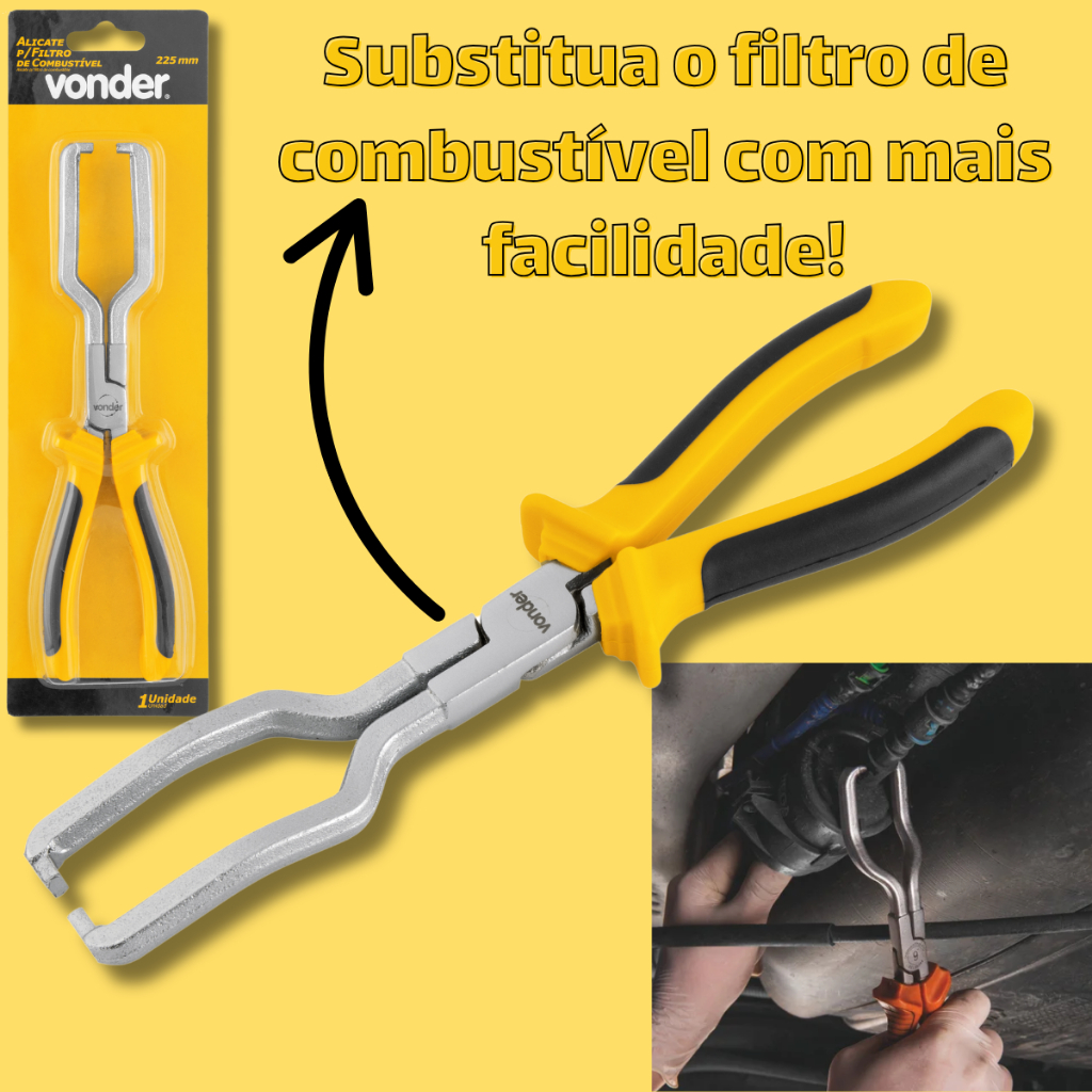 Alicate Saca Conector Filtro Combustível Engate Rápdio Universal Vonder - Para Trocar Desconectar em Oferta na Shopee