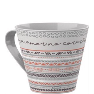Caneca 360ml Café da Manhã Resistente Ideal para Leite Chá e Bebidas Quentes