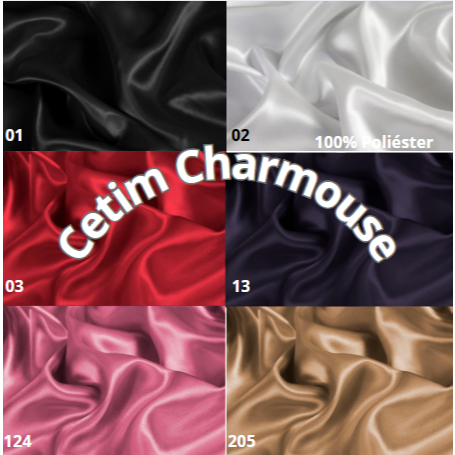 03 m Tecido Cetim Charmouse (3m X 1,5m)Vestidos de festa,Lingerie, Robes, Blusas,Saias 100%Poliéster