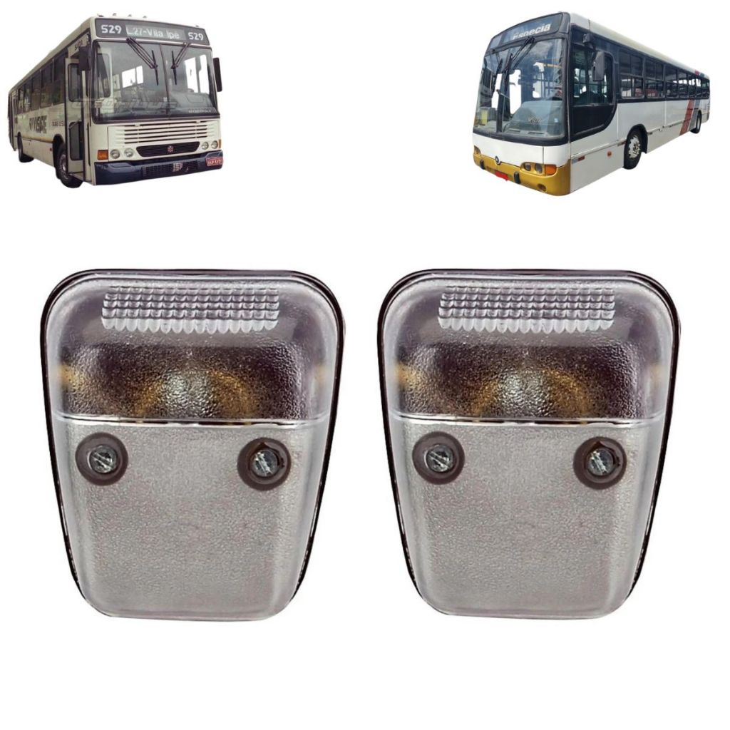 KIT 2 Lanterna Vigia Teto Onibus Marcopolo Torino GV Viale Senior GV Com Soquete