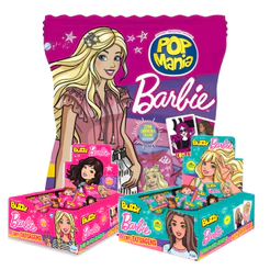 Kit 1 Pacote de Pirulitos e 2 Caixas de Chicletes Barbie Riclan