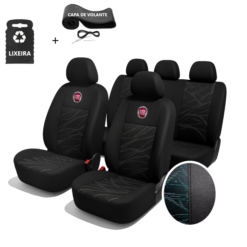 Capa Banco Tecido Kit Estofado Grosso Fiat Uno Palio Grand Siena Stilo Punto Argo Cronos Idea Strada em Oferta na Shopee