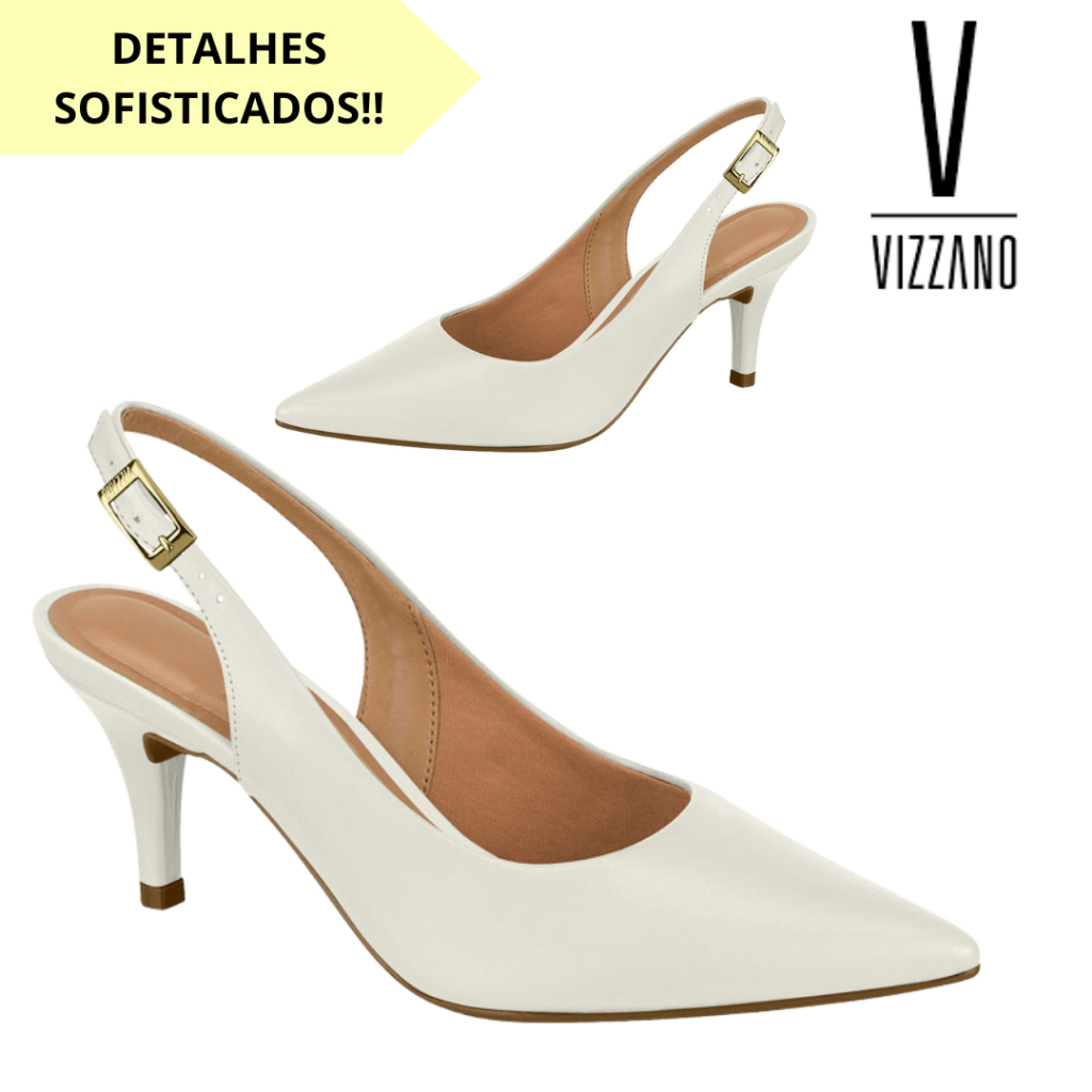 Ref. 1185.700 - Scarpin Aberto Vizzano Social Salto e Bico Fino Conforto