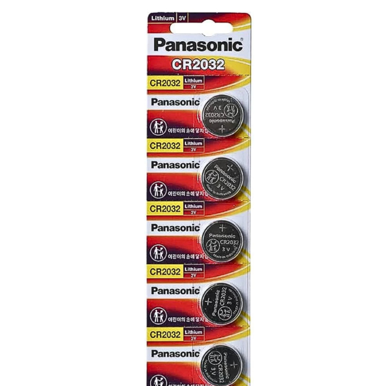 Pilha Botão CR2032 Panasonic 3V – 1 a 5 Unidades