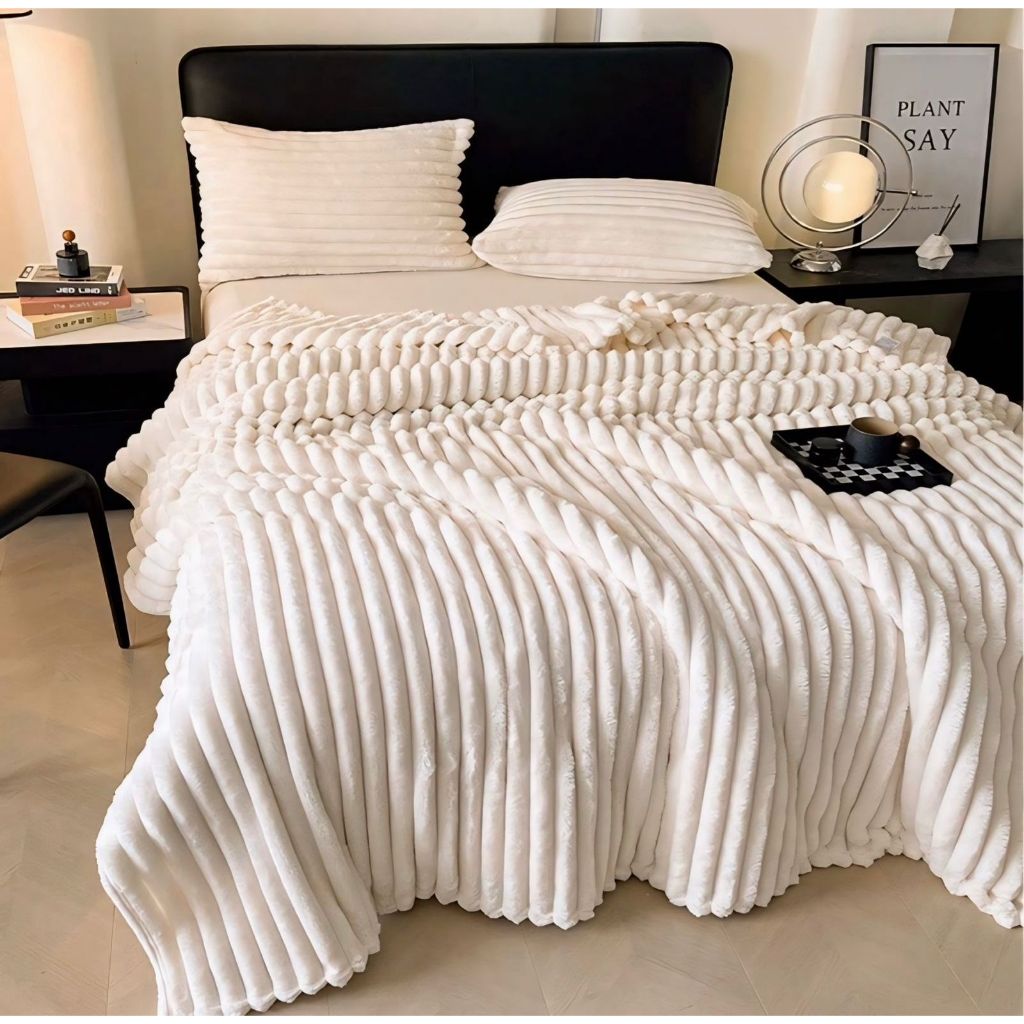 Manta Quebec Flannel Ultrasoft 400g Aveludado Alto Relevo - Coberta Solteiro, Casal, Queen...