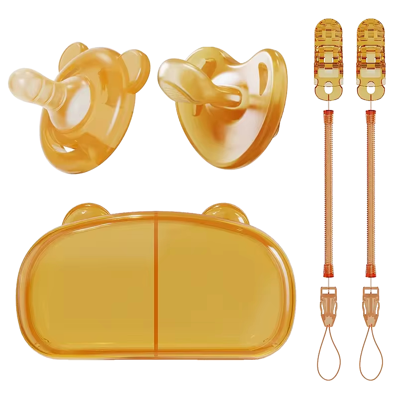 kit Chupeta Silicone - Chupeta 0 - 6 meses Imita Peito - Kit 2 Bpa Livre + 2 Prendedor Com Transporte