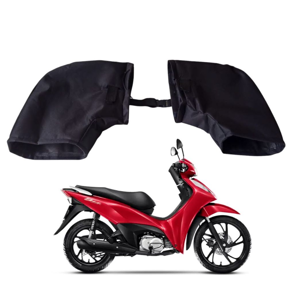 luva Fixa de Guidão Polaina Protetor de Mão para  Biz e Scooters Térmica Forrada Resistente a Chuva e Frio