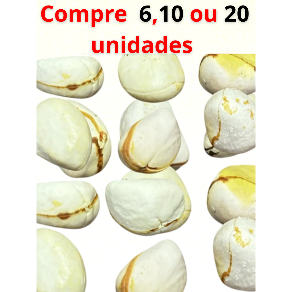 Obi Branco Molhado Nacional 6 , 10 ou 20 Unidades Umbanda Candomblé