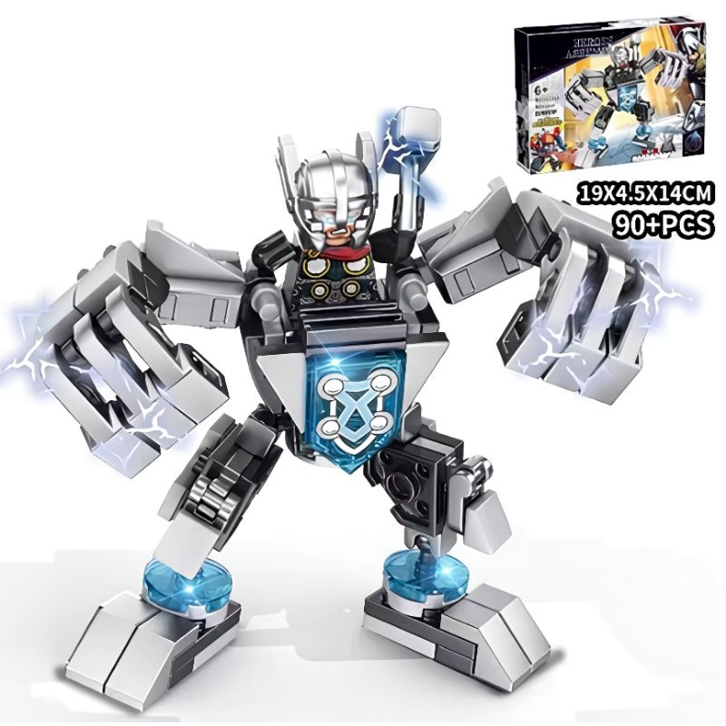 Mini Blocos de Montar Super-Heróis Robôs – +90 Peças em Oferta na Shopee