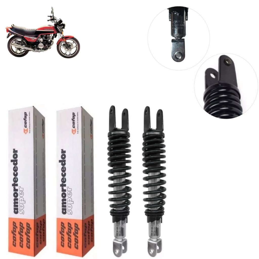 Par Amortecedor Suspensão Traseira Honda CB 450 1984 1985 1986 87 88 89 90 91 92 93 94 95 1996 Cofap