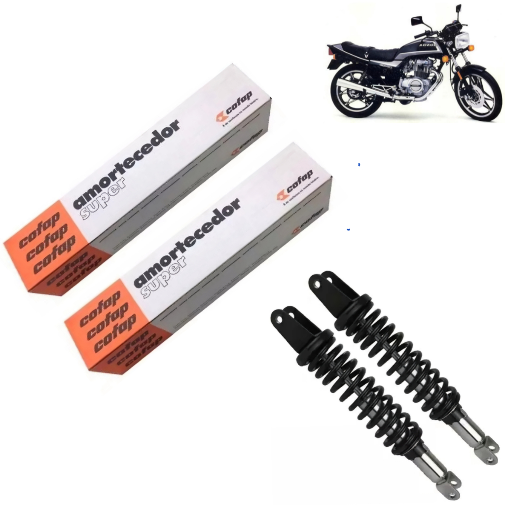 Par Amortecedor Suspensão Traseira Honda Cb 400 1980 1981 1982 83 84 85 86 87 88 89 90 91 1992 Cofap