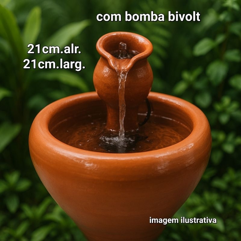 Fonte Lívia – Fonte de Barro com Bomba Bivolt em Oferta na Shopee