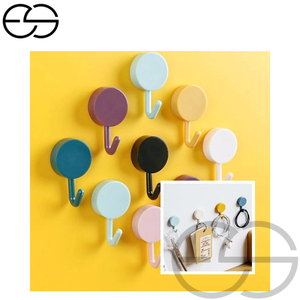 10 Pçs/Conjunto Gancho Adesivo Multicolorido/Resistente Marca/Impermeável/De Parede Para Banheiro/Cozinha/Acessórios ES em Oferta na Shopee