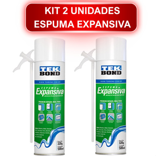 KIT 2 Espumas Pu Expansiva 500ml / 320g Poliuretano TEKBOND em Oferta na Shopee