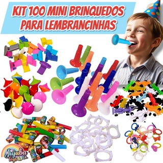 Kit 100 mini brinquedos para festa infantil aniversário lembrancinha sacolinha surpresa em Oferta na Shopee
