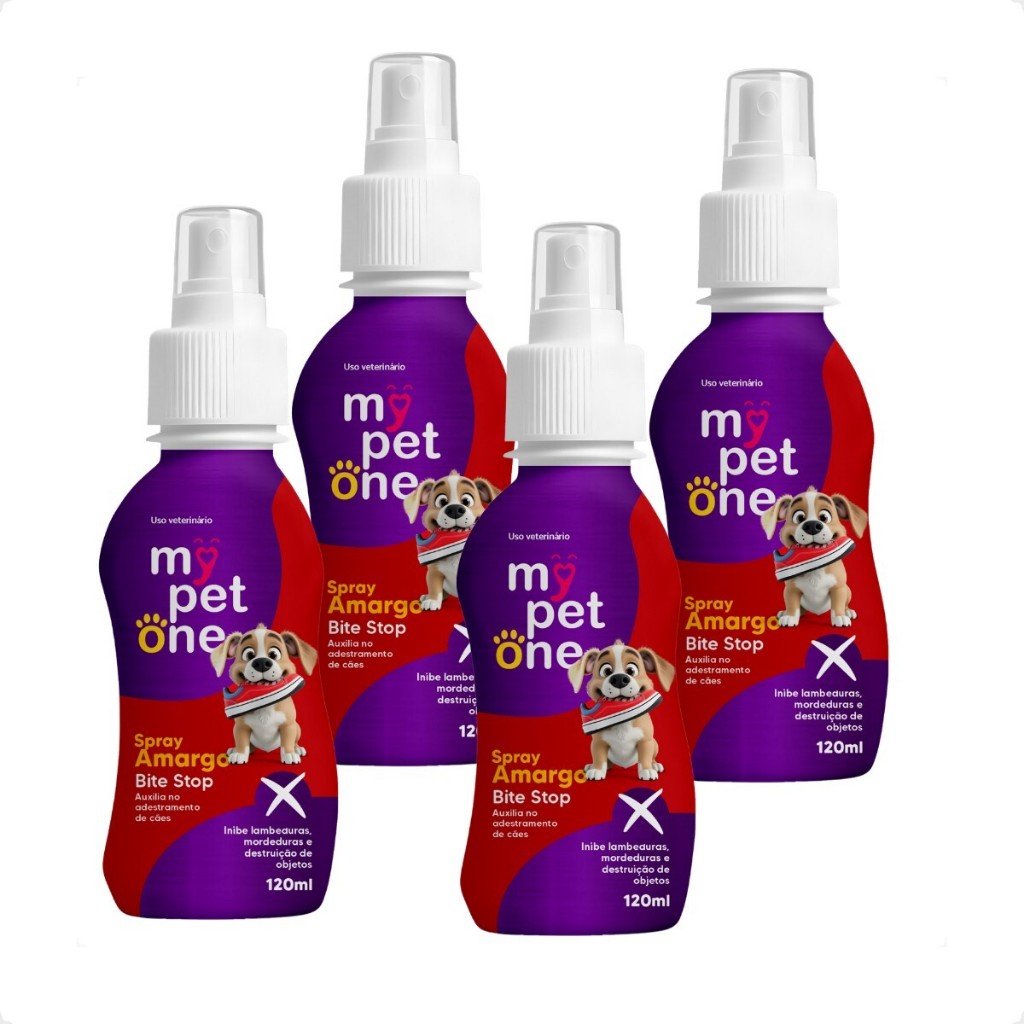 Kit 4 Bite Stop Spray Educador Mypetone - 120mL em Oferta na Shopee
