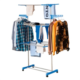 Varal de Chão Grande 3 Andares Regulável Dobrável Retrátil Organizador Roupas Ajustável Com Ganchos em Oferta na Shopee