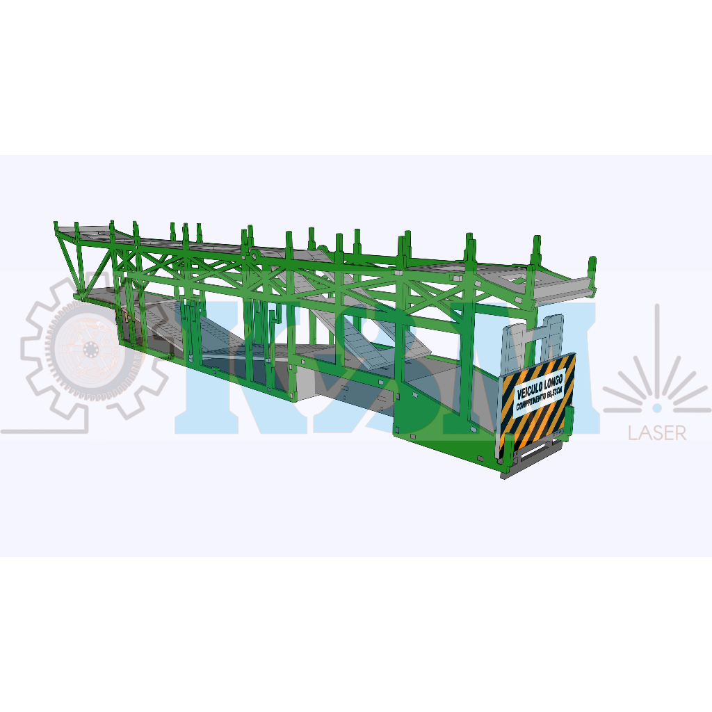 Miniatura Carreta Cegonha Em Mdf Escala 1/32