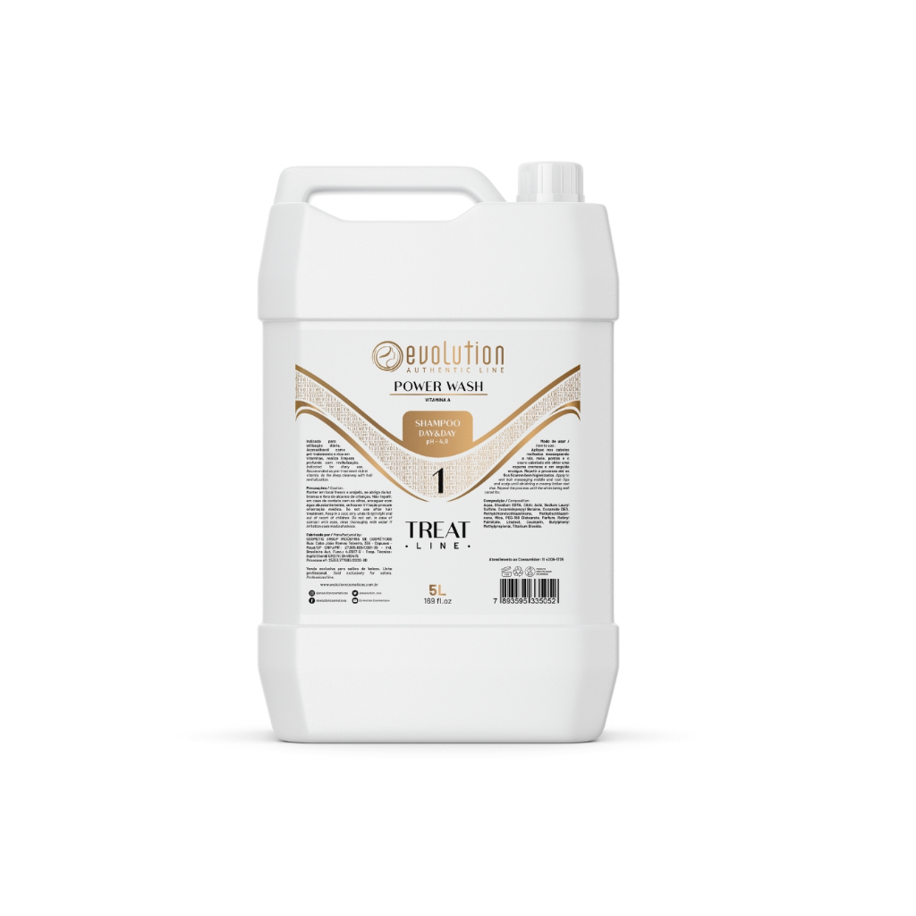 Evolution, Shampoo de galão 5l perolado de alto rendimento custo-benefício para uso profissional