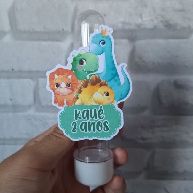 ENVIO RAPIDO 40~60 Apliques para Tubete Dinossauros Cute - Festa Infantil - Lembrancinhas Personalizadas