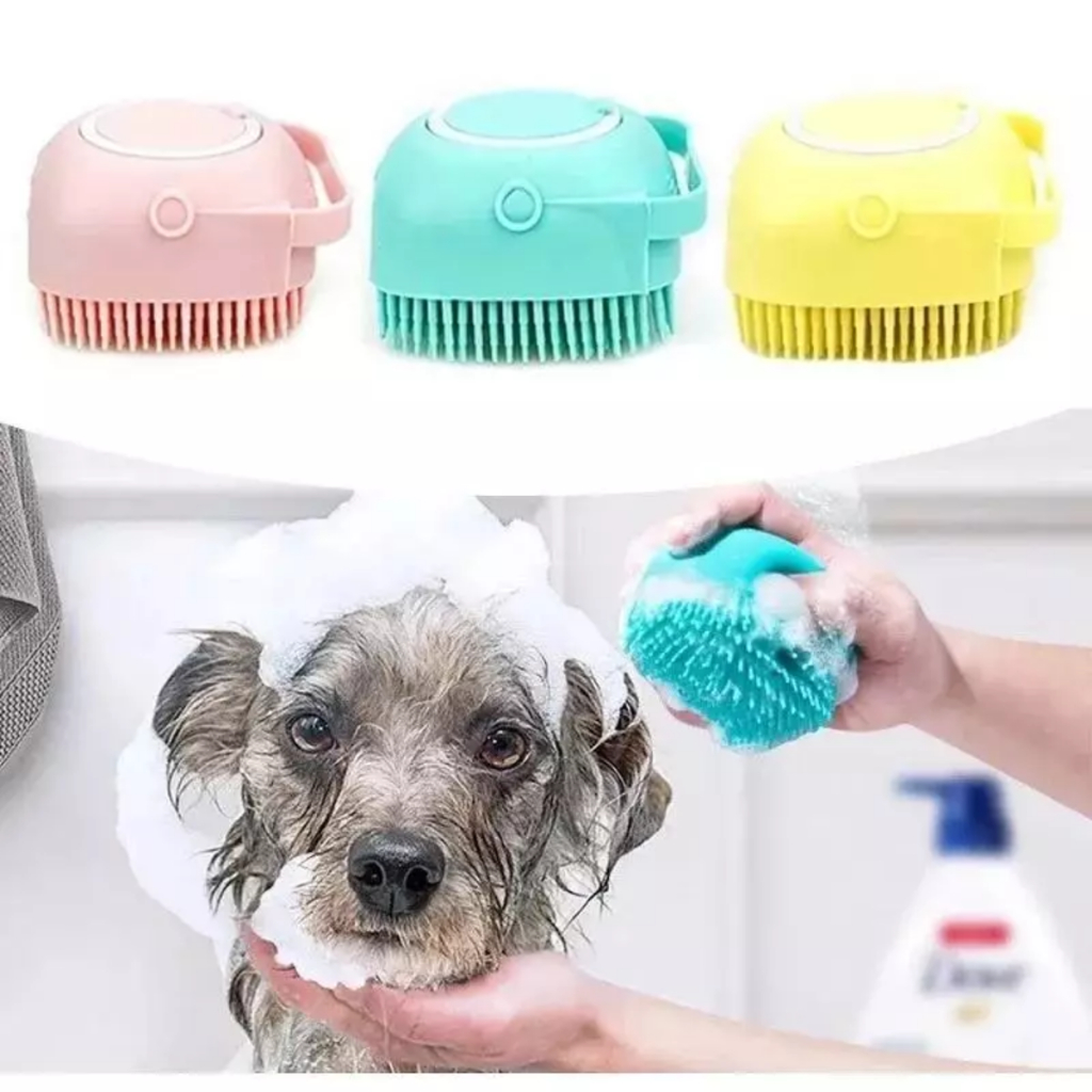 Lava Pelo Pet Escova Banho Cachorro Gato Dispenser Shampoo em Oferta na Shopee