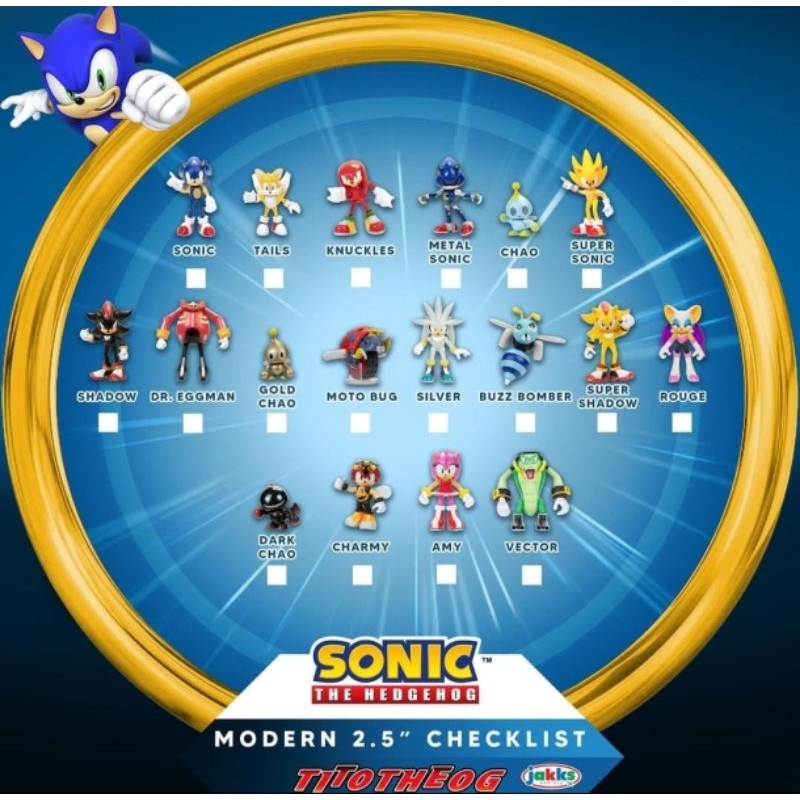 Bonecos Sonic Jakks (versão 6 -7 centimetros) em Oferta na Shopee