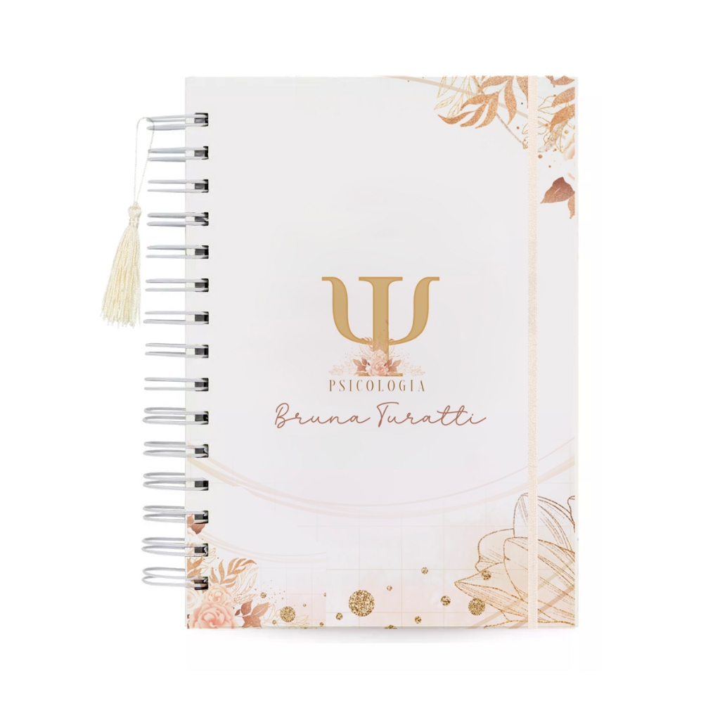 Caderno Pautado Personalizado Profissão Psicologia com Nome
