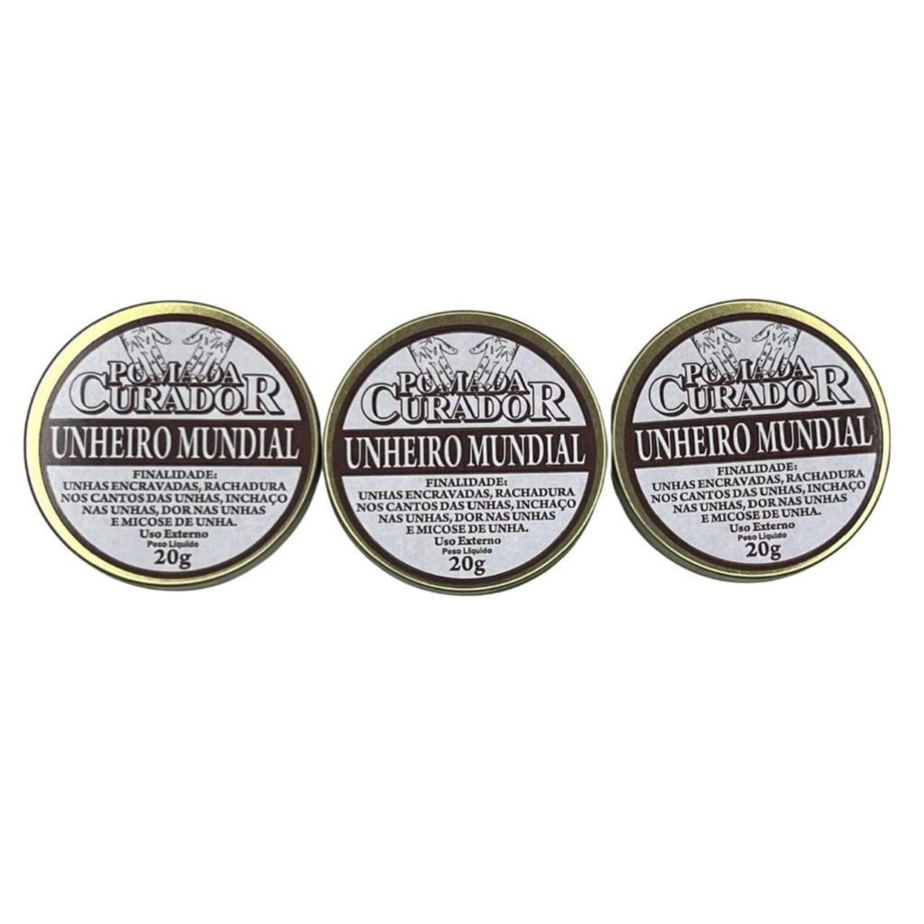 Pomada Unheiro Mundial - 1, 2 ou 3 unidades de 20g