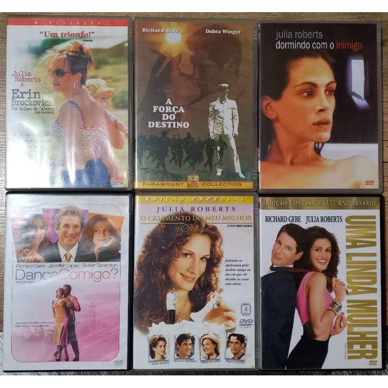 Julia Roberts / Richard gere - kit 6 filmes DVD