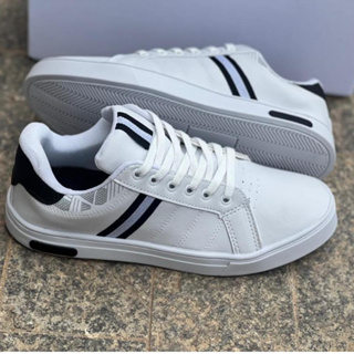 Sapatênis Branco e Preto Incrível Alta Qualidade SM14 em Oferta na Shopee