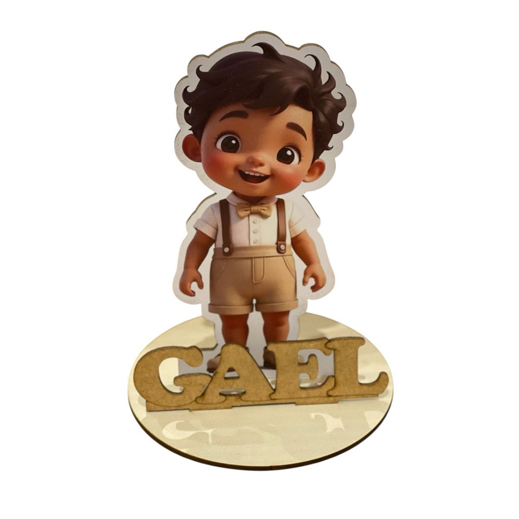 12 Centros de Mesa Caricatura menino foto Personalizado Lembranças em Oferta na Shopee