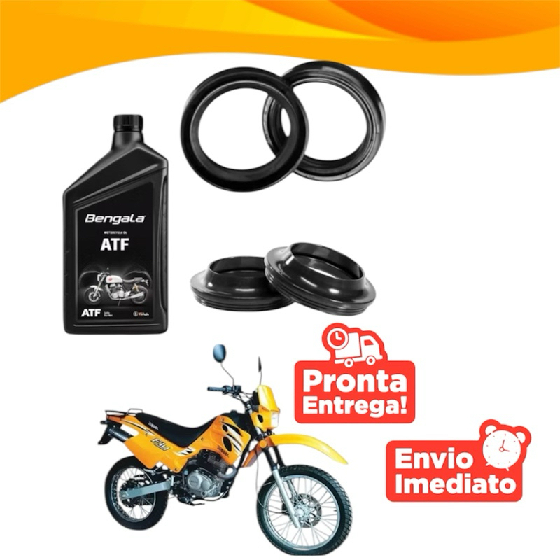 Retentor Bengala + Guarda Pó + Óleo Atf Traxx Fly125 95/12