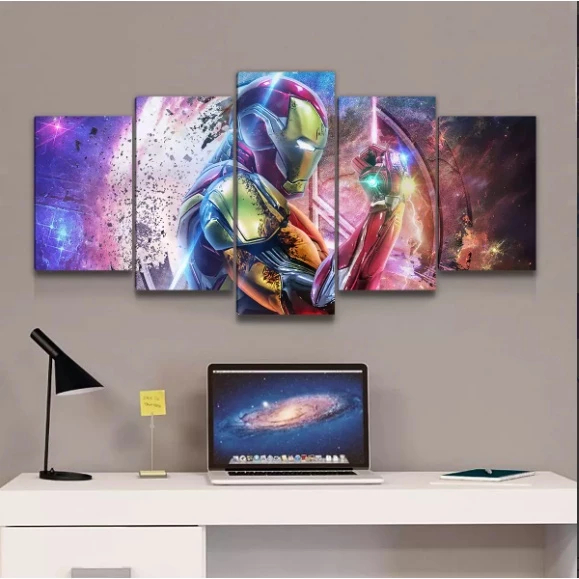Quadro Decorativo Homem de Ferro Armadura Marvel Tony Stark Herói Tecnologia Vingadores Ação