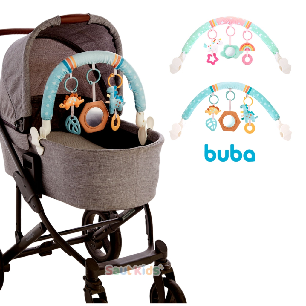 Móbile Bebê Arco Para Carrinho e Berço Buba Brinquedo de Bebe Menino e Menina Dino Unicórnio