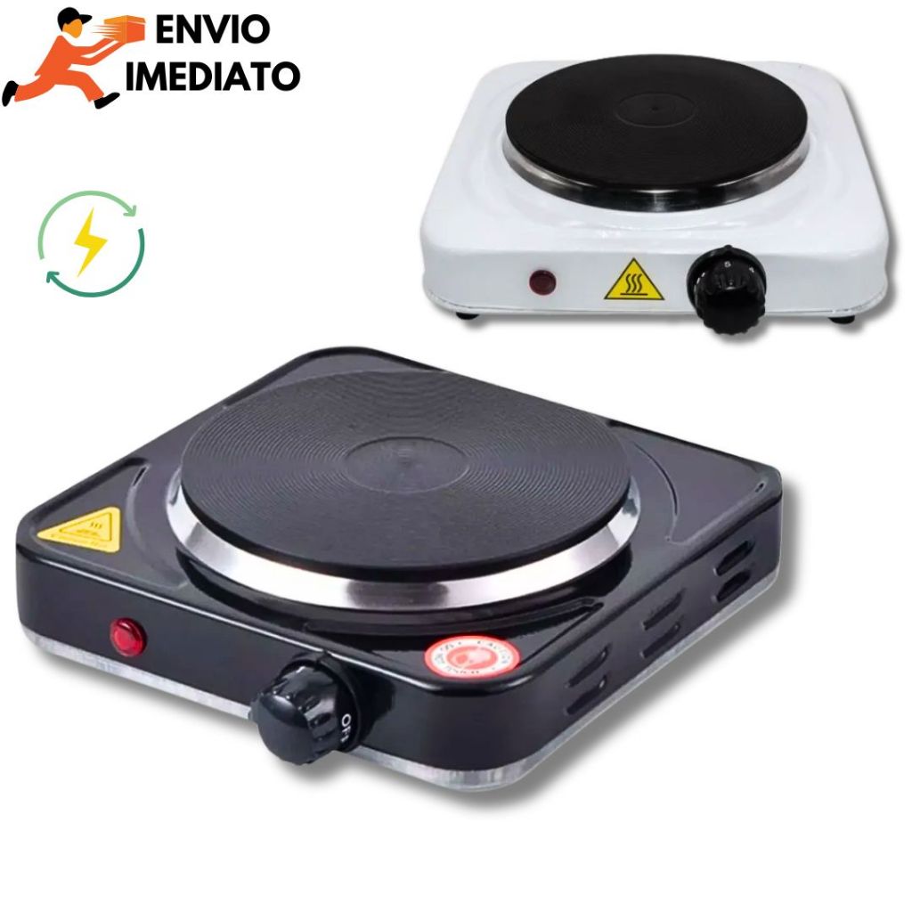Imagem Fogão Cooktop Fogareiro Elétrico Portátil 1 Bocas 1000W 5 Temperaturas Serve em Qualquer panela