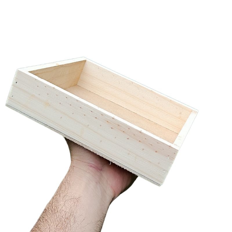 KIT 10 Caixas/Bandejas 20x20x4,5- Madeira Pinus