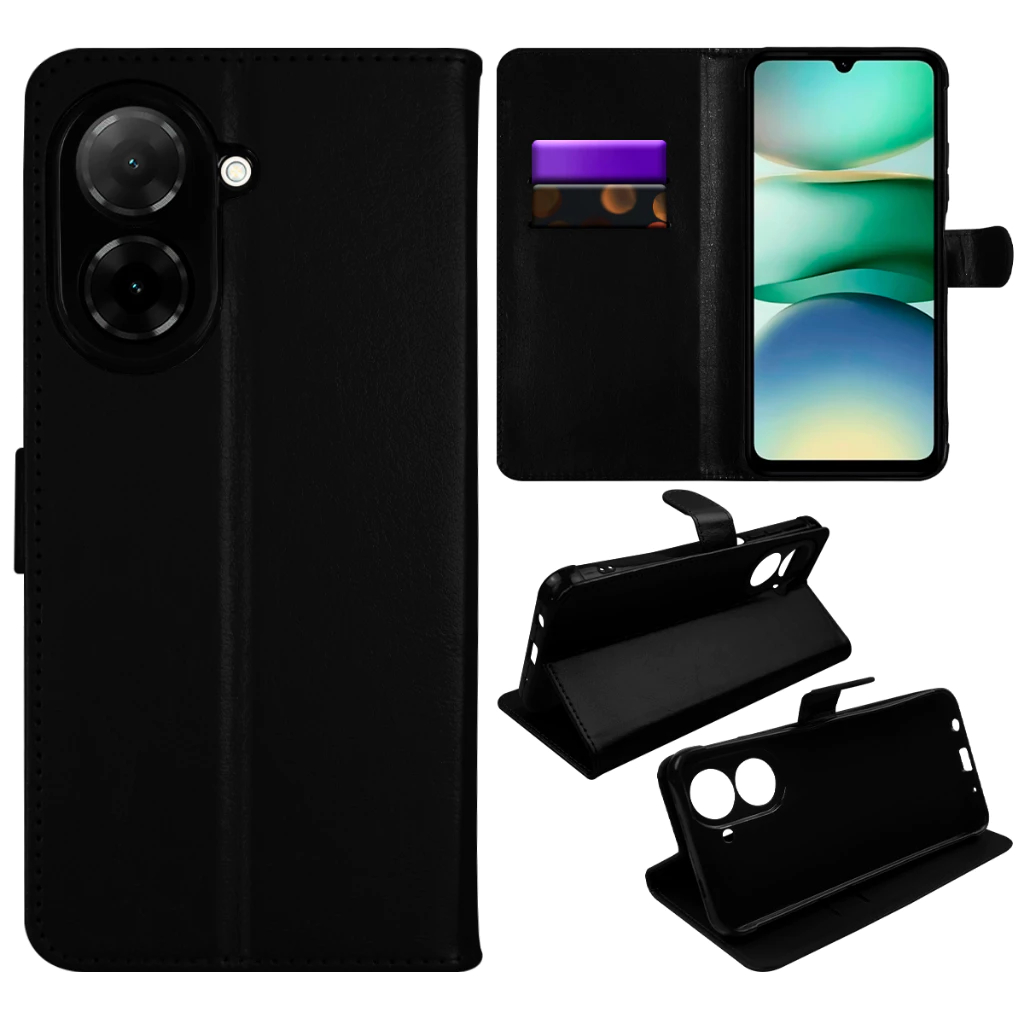 Capa Carteira em Couro Xiaomi Poco C71 com Porta Cartão e Fecho Magnetico Case Flip em Oferta na Shopee
