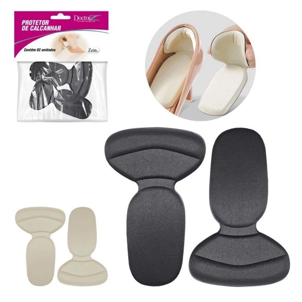 Protetor de Calcanhar Almofada Adesivo Ajuste de Sapato Par