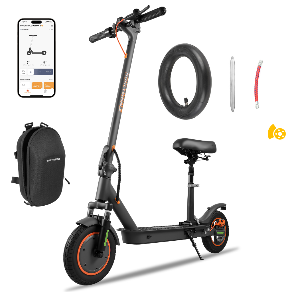 HONEYWHALE M2 MAX-B 500W Patinete Eletrico Scooter, 32KM Autonomia, Velocidade Máxima de 32 KM/H em Oferta na Shopee