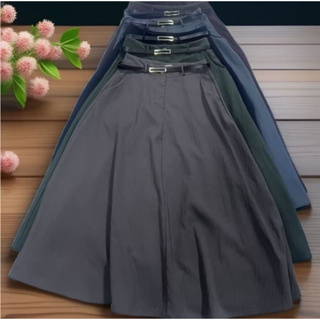 Saia Longa Rodada Feminina Alfaiataria Moda Evangélica Casual Básica Inverno Cintura Alta Elegante Tendência em Oferta na Shopee