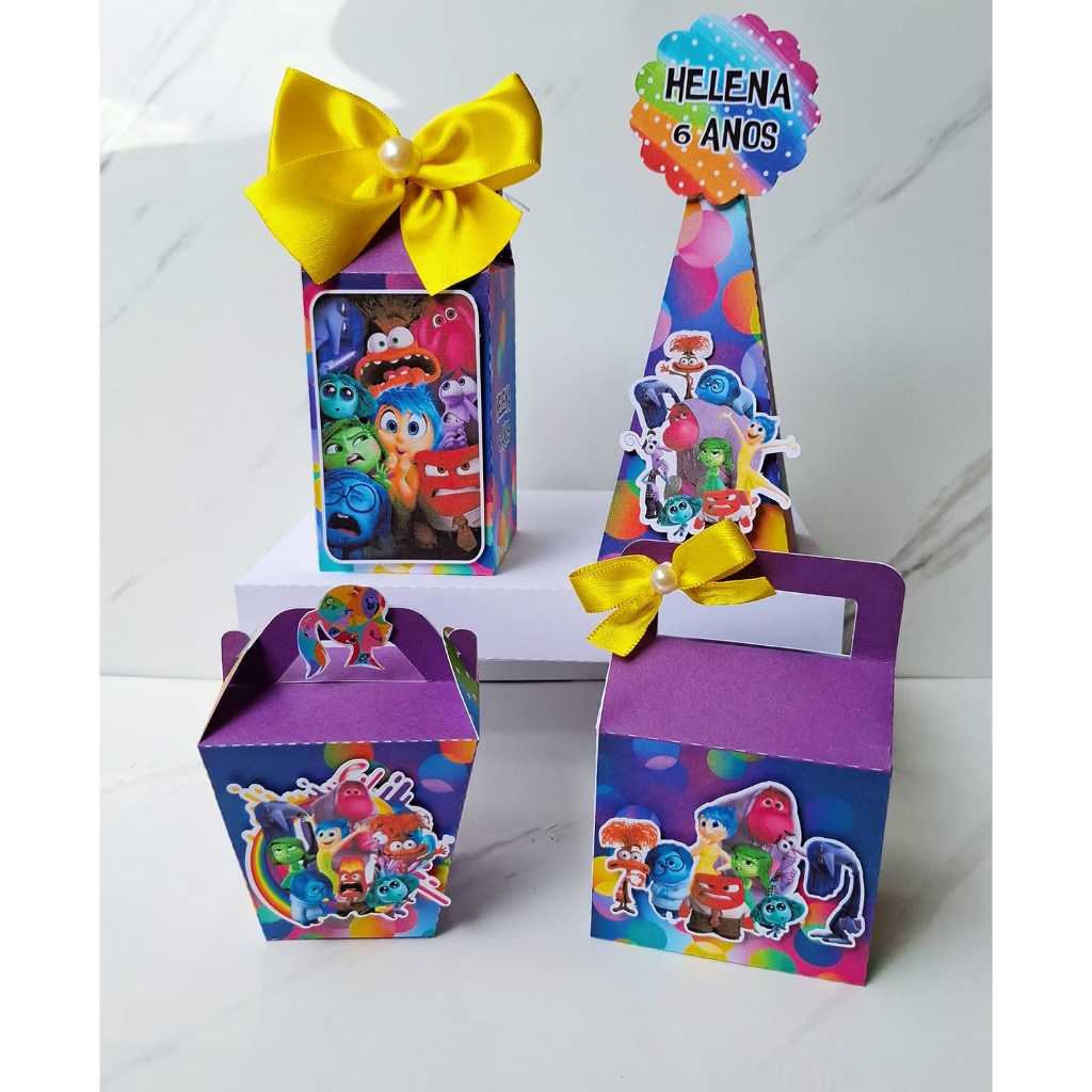 Kit Festa - Caixas Personalizadas - Pegue e Monte - Divertidamente - Lembrancinha de festa/ aniversário infantil