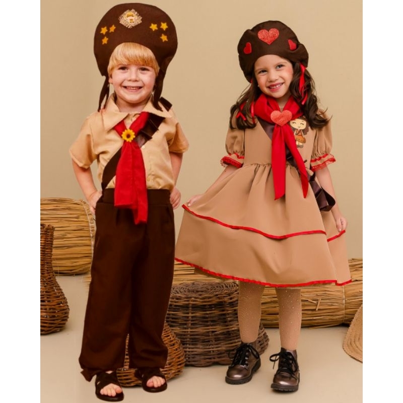 Fantasia Luxo Infantil Lampião e Maria Bonita - Cangaceiro
