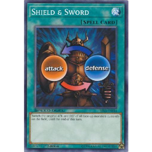 YUGIOH CARDS Un - ESCUDO E ESPADA 1ª EDIÇÃO SBLS - PT014 SPEED DUEL
