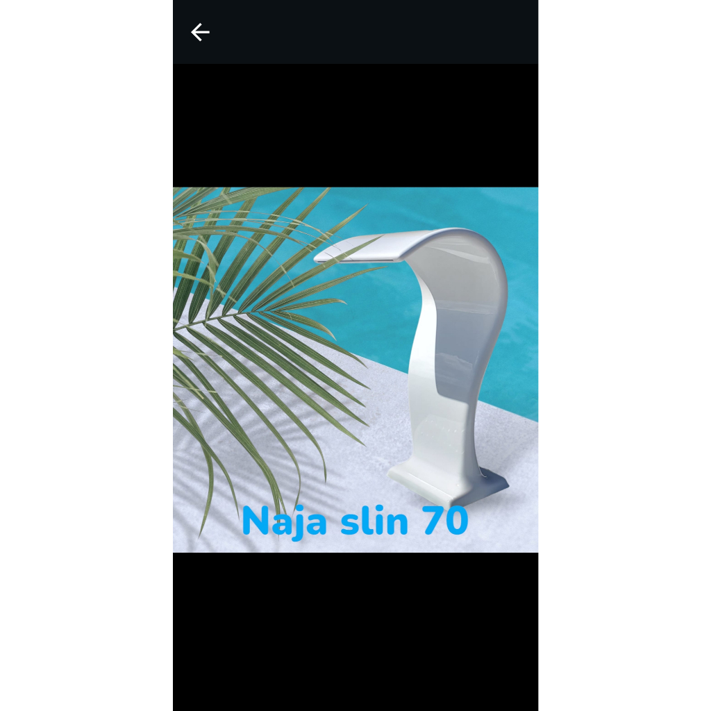 Cascata Naja 70cm branca Piscina-Spa-Banheiras-cascata-fibra