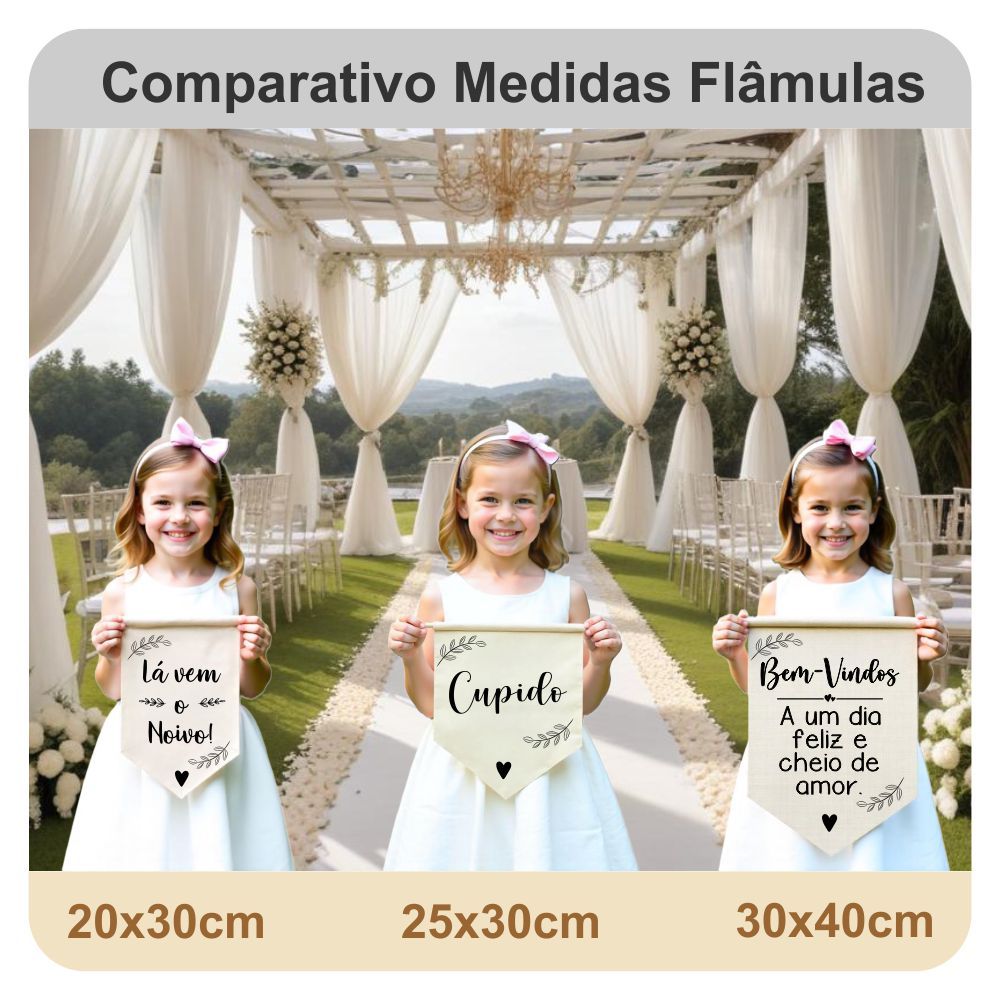 Par de Flâmula Decorativa Casamento Fizemos Várias Orações para Esse Dia Chegar Mod: FL1274A