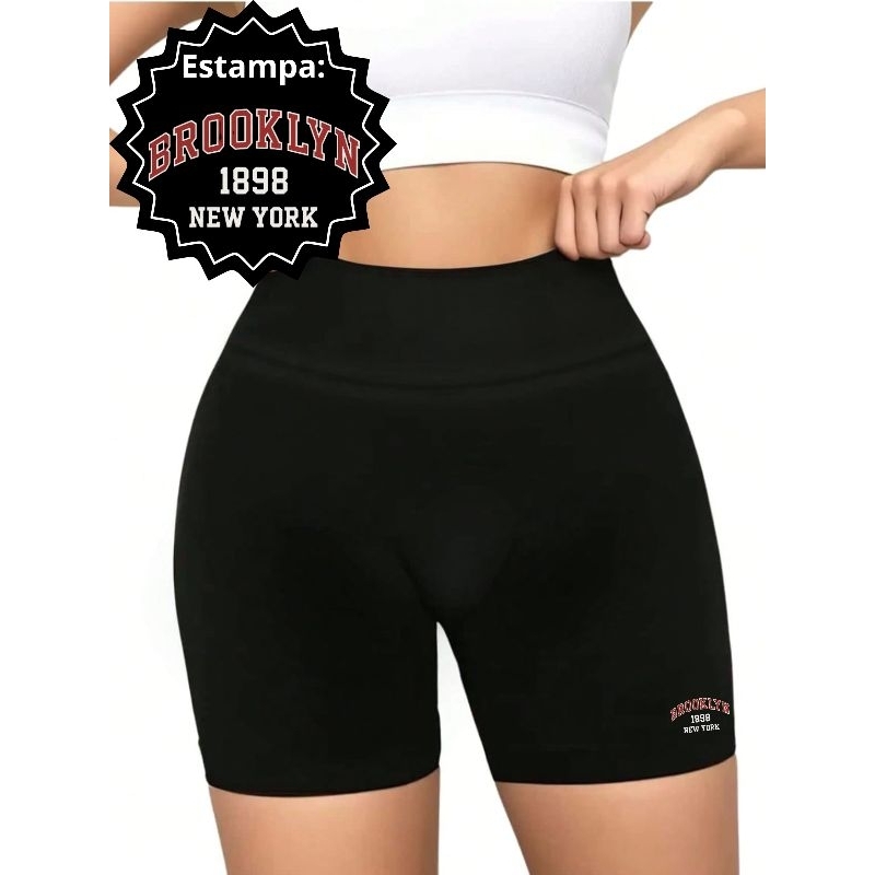Short Feminino Suplex Premium Curto Short Brooklyn 1898 New York Moda Gringa