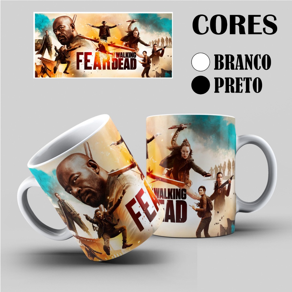Caneca Fear The Walking Dead (Série): Vários Modelos - Casa e Louça