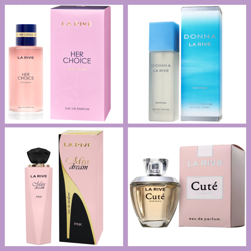 Kit 2 Perfume La Rive Feminino Mulher Para Noite Dia a Dia Perfumes Her Choice Cute Miss Dream Pink